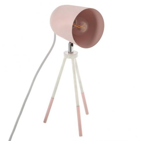 Atmosphera Créateur d\'intérieur Stolní lampa, stolní lampička, kovová lampa - výška 32 cm, růžová b - EMAKO.CZ s.r.o.