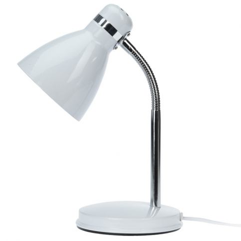 Emako Kovová stolní lampička, stojací, na stůl 34cm  barva bílá - EMAKO.CZ s.r.o.