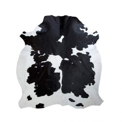 Černo-bílá kožená předložka Pipsa Normand Cow, 210 x 220 cm - Bonami.cz