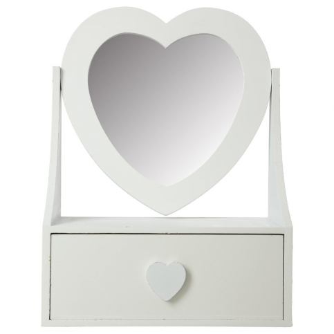 Atmosphera Créateur d\'intérieur Zrcadlo, skříňka, dřevěná kazeta se zrcadlem, srdce, - EMAKO.CZ s.r.o.