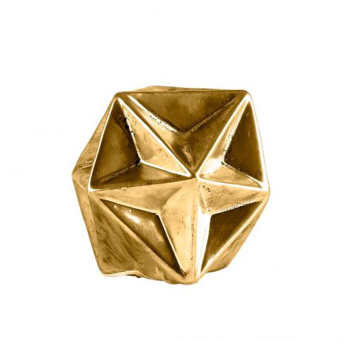 Malá dekorativní soška KJ Collection Geometry Gold, výška 8,5 cm - Bonami.cz