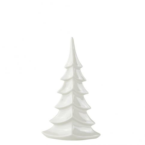 Bílý keramický dekorativní vánoční stromek KJ Collection Tree, výška 27,5 cm - Bonami.cz