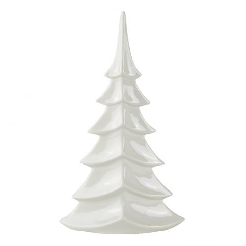 Bílý keramický dekorativní vánoční stromek KJ Collection Tree, výška 35 cm - Bonami.cz