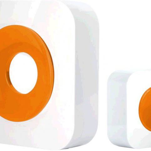 Optex 990229 Bezdrátový designový barevný zvonek bílá/oranžová s dlouhým dosahem - Kokiskashop.cz