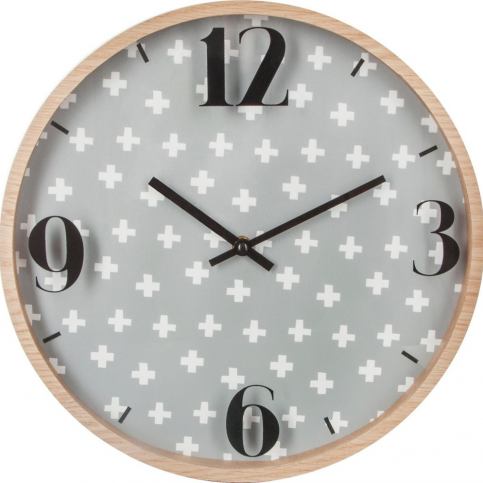 Emako Kulaté hodiny, nástěnné hodiny, moderní hodiny ATOMIC, Ø 33 cm, barva šedá - EMAKO.CZ s.r.o.
