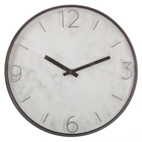 Emako Kulaté hodiny, nástěnné hodiny, moderní hodiny MARBLE, barva šedá, Ø 30 cm - EMAKO.CZ s.r.o.