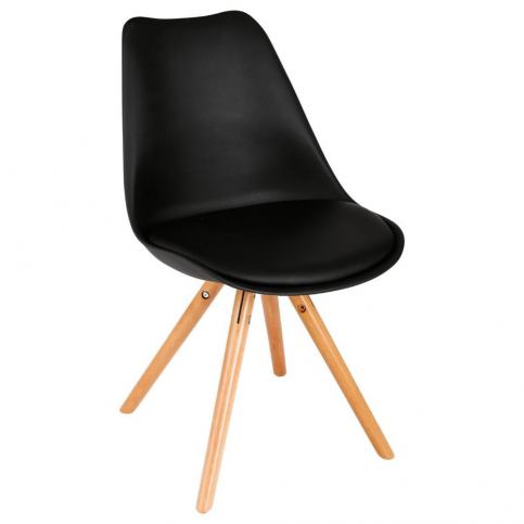 Emako Židle, černá židle, taburet, černá stolička, sedadlo, pouf - barva černá, 54 - EMAKO.CZ s.r.o.