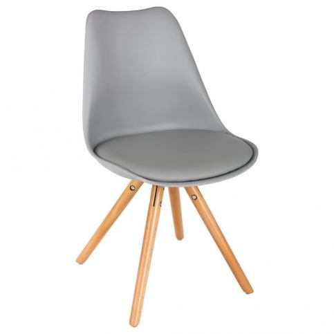 Emako Židle, šedá židle, taburet, šedá stolička, sedadlo, pouf - barva šedá, 54 x - EMAKO.CZ s.r.o.