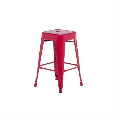 Červená barová stolička 60 cm - CABRILLO - Beliani.cz