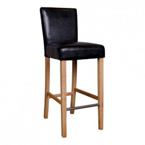 House Nordic Barová židle BODEM černá PU, přírodní nohy - Alhambra | design studio