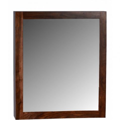 Skříňka do koupelny Colombo se zrcadlem z indického masivu palisandr Barva Only stain  BT-08 - Beliani.cz