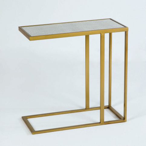 Kovový příruční stolek ve zlaté barvě Thai Natura Uthai - Bonami.cz