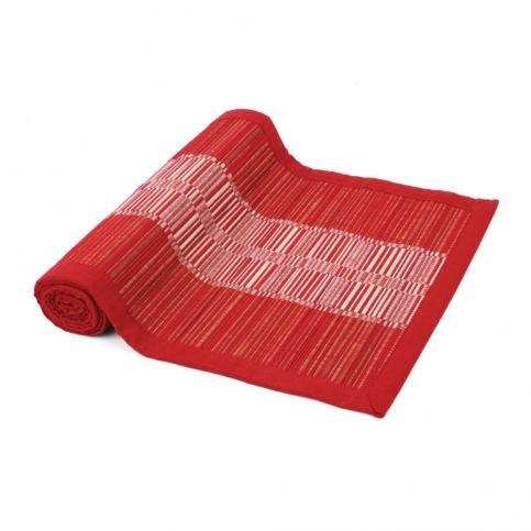 Červený běhoun na stůl ze slámy a bavlny Ladelle Akita, 33 x 150 cm - Bonami.cz
