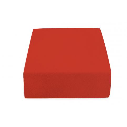 Froté dvojlůžko červené Gramáž (hustota vlákna): Lux (200 g/m2) - Beliani.cz