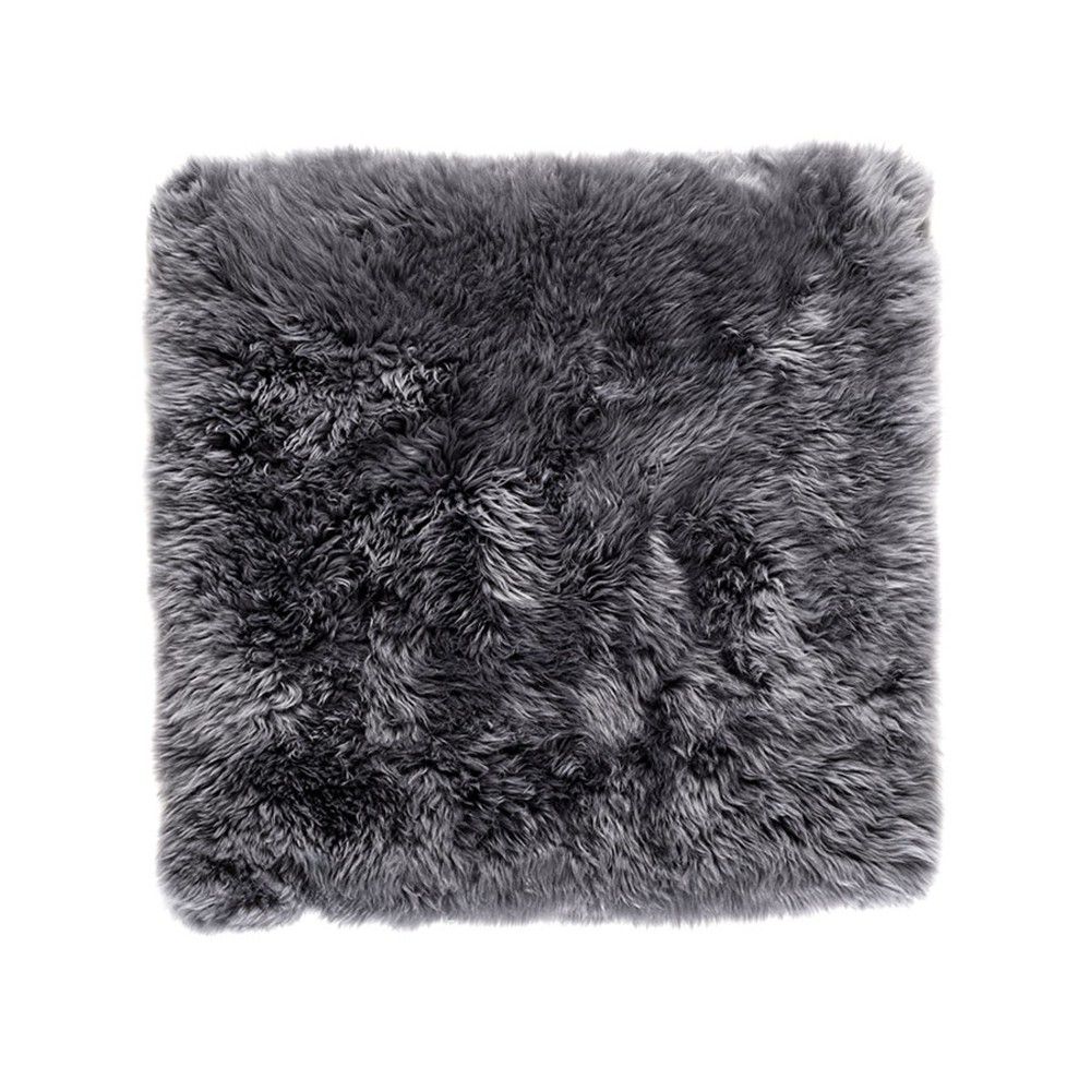 Šedý koberec z ovčí kožešiny Royal Dream Zealand Square, 70 x 70 cm - Bonami.cz