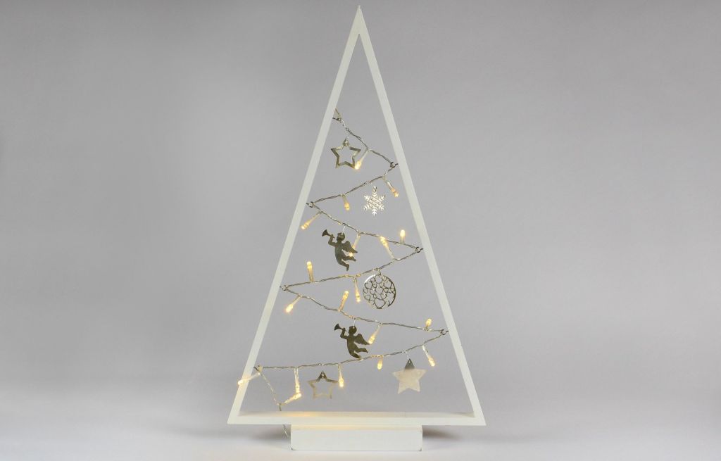 Nexos Světelná dekorace bílá - Vánoce - 15 LED teple bílá - Kokiskashop.cz