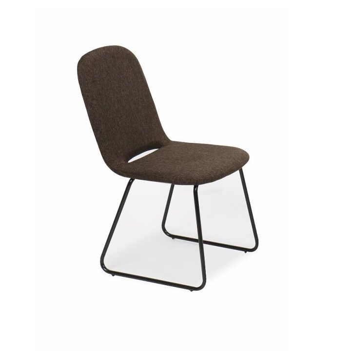 Jídelní židle, hnědá / černá, látka / kov, ADLAN 0000191493 Tempo Kondela - DEKORHOME.CZ