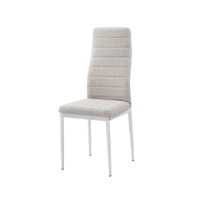 Židle, béžová látka / bílý kov, COLETA NOVA 0000201233 Tempo Kondela - DEKORHOME.CZ