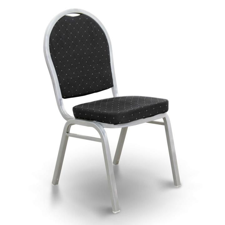 Židle, stohovatelná, látka černá / rám šedý, JEFF 2 NEW 0000183944 Tempo Kondela - DEKORHOME.CZ