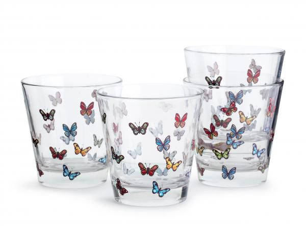 Sada 4 skleniček Sagaform Butterflies, 200 ml - Bonami.cz