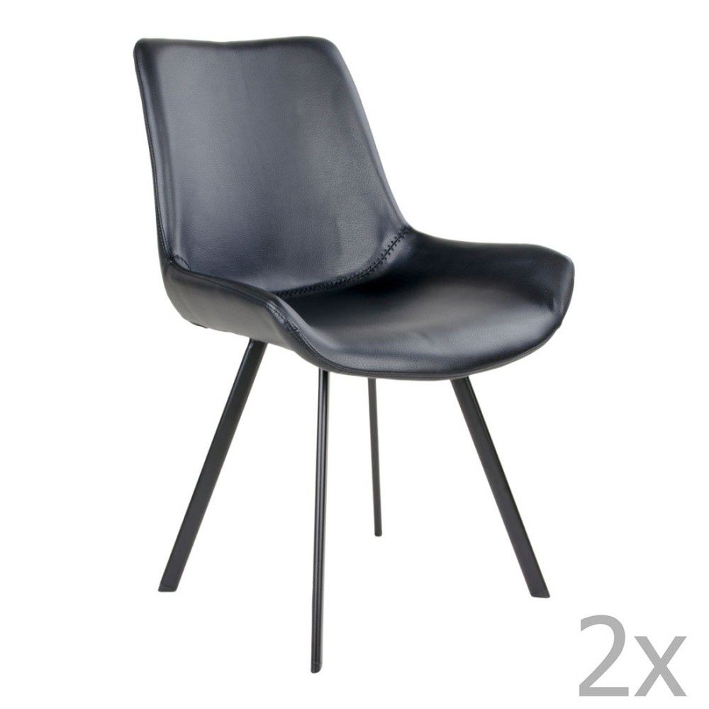 Černé jídelní židle v sadě 2 ks Memphis – House Nordic - MUJ HOUSE.cz