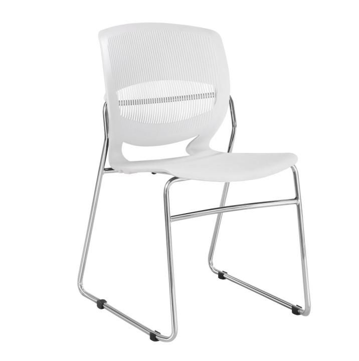 Kancelářská židle, plast + kov, bílá, IMENA 0000182559 Tempo Kondela - DEKORHOME.CZ