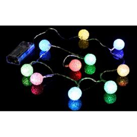 Nexos Vánoční dekorativní řetěz - světelné koule - 10 LED barevné