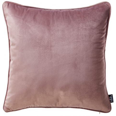 Světle růžový povlak na polštář Apolena Velvet, 45 x 45 cm - Bonami.cz
