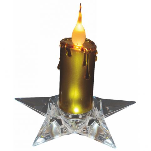 Dekorativní svíčka na podstavci Naeve, výška 16 cm - Bonami.cz