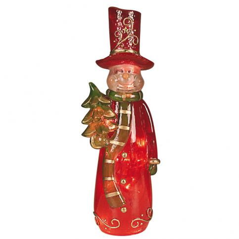 Červená figurka ve tvaru sněhulák Naeve, 12 cm - Bonami.cz
