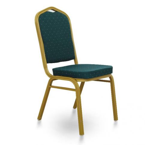 Stohovateľná stolička ZINA 2 NEW zelená / zlatá Tempo Kondela - DEKORHOME.CZ
