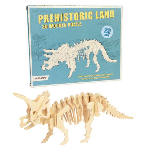 Dřevěné 3D puzzle dinosaurus Rex London Triceratops - Bonami.cz