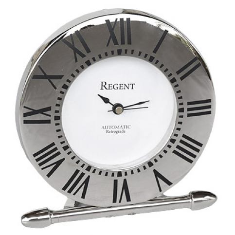 alomi design Stolní hodiny REGENT stříbrné - Alomi Design
