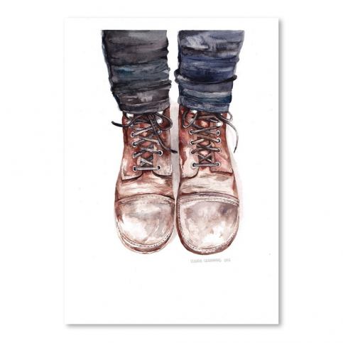 Plakát Americanflat Dusty Boots by Claudia Libenberg, 30 x 42 cm - Bonami.cz