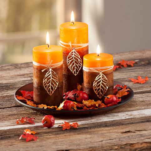 Sada svíček Podzimní listí - Velký Košík