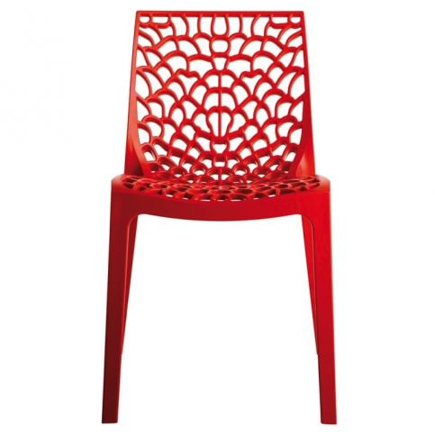 Jídelní židle Coral-C, červená SC03_RS Sit & be - Designovynabytek.cz