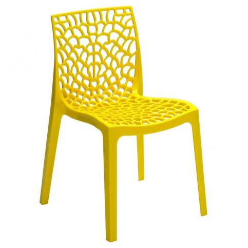 Jídelní židle Coral-C, žlutá SC03_GL Sit & be - Designovynabytek.cz
