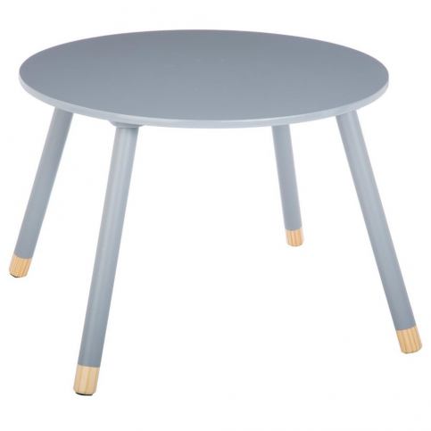 Emako Dětský stůl, šedý stůl, psací stůl, kulatý stůl   šedá barva, 43 cm, Ø 60 cm - EMAKO.CZ s.r.o.