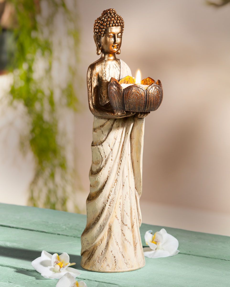 Buddha se svícnem Lotos - Velký Košík