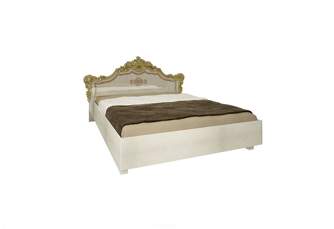 Manželská postel LOPPEZ + rošt, 180x200, radica béžová - Expedo s.r.o.