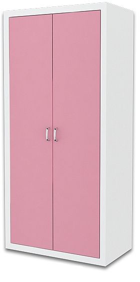 Dětská šatní skříň JAKUB, color, bílý/růžový - Expedo s.r.o.