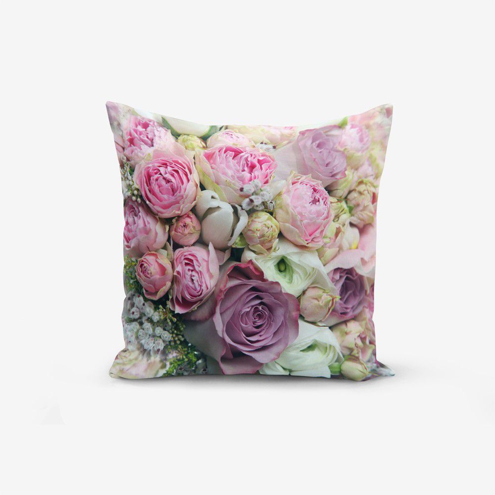 Povlak na polštář s příměsí bavlny Minimalist Cushion Covers Roses, 45 x 45 cm - Bonami.cz