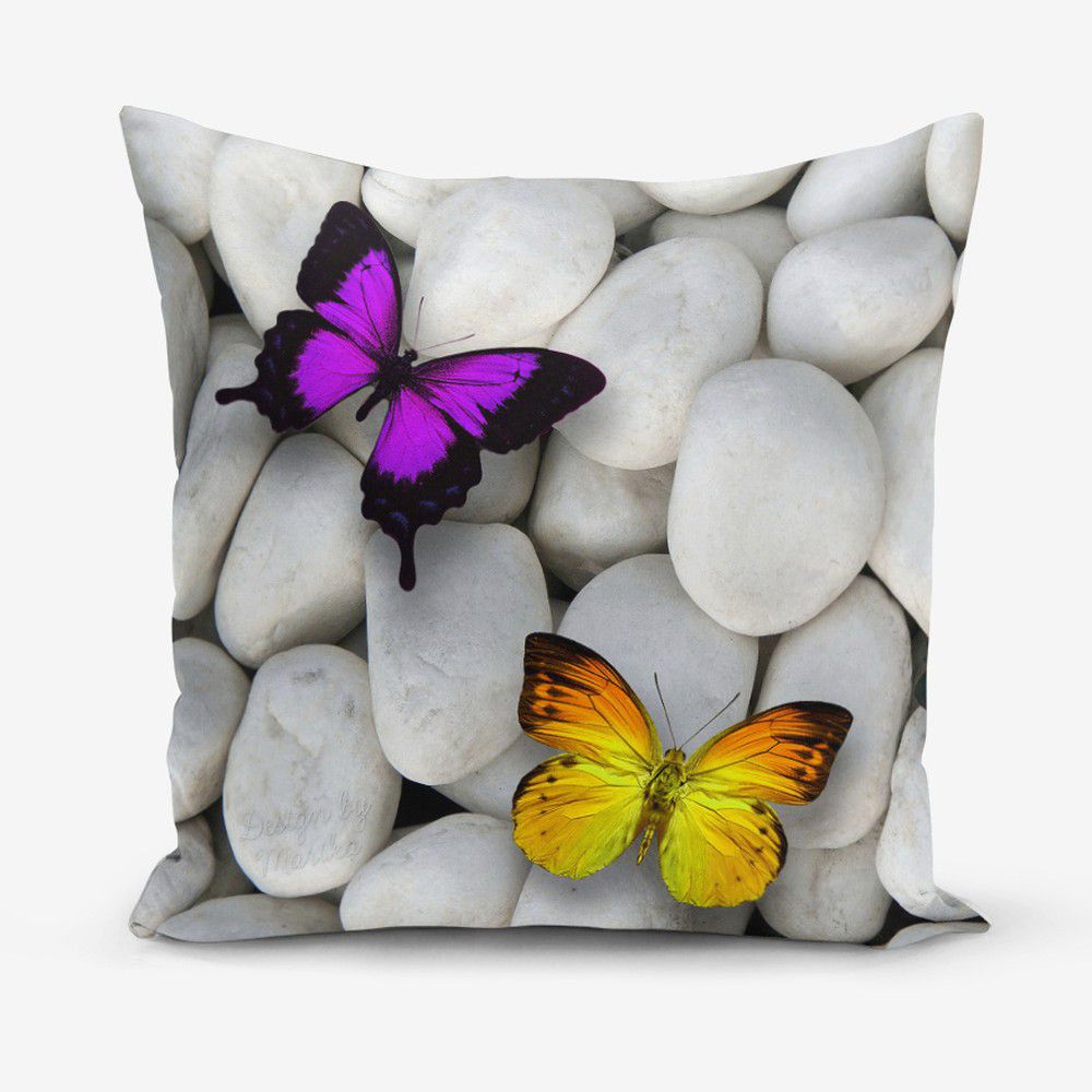 Povlak na polštář s příměsí bavlny Minimalist Cushion Covers Double Butterfly, 45 x 45 cm - Bonami.cz