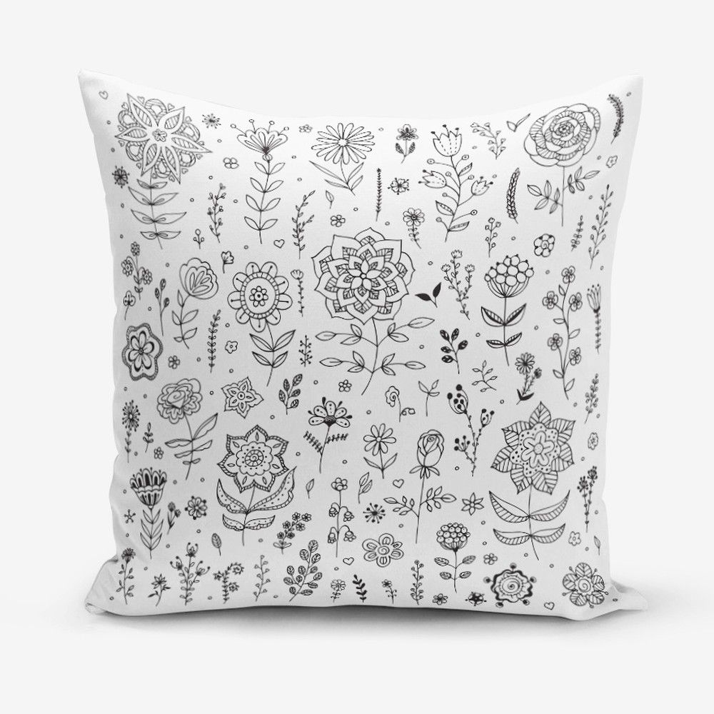 Povlak na polštář s příměsí bavlny Minimalist Cushion Covers Flower, 45 x 45 cm - Bonami.cz
