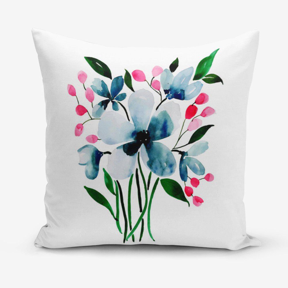 Povlak na polštář s příměsí bavlny Minimalist Cushion Covers Modern Flower, 45 x 45 cm - Bonami.cz