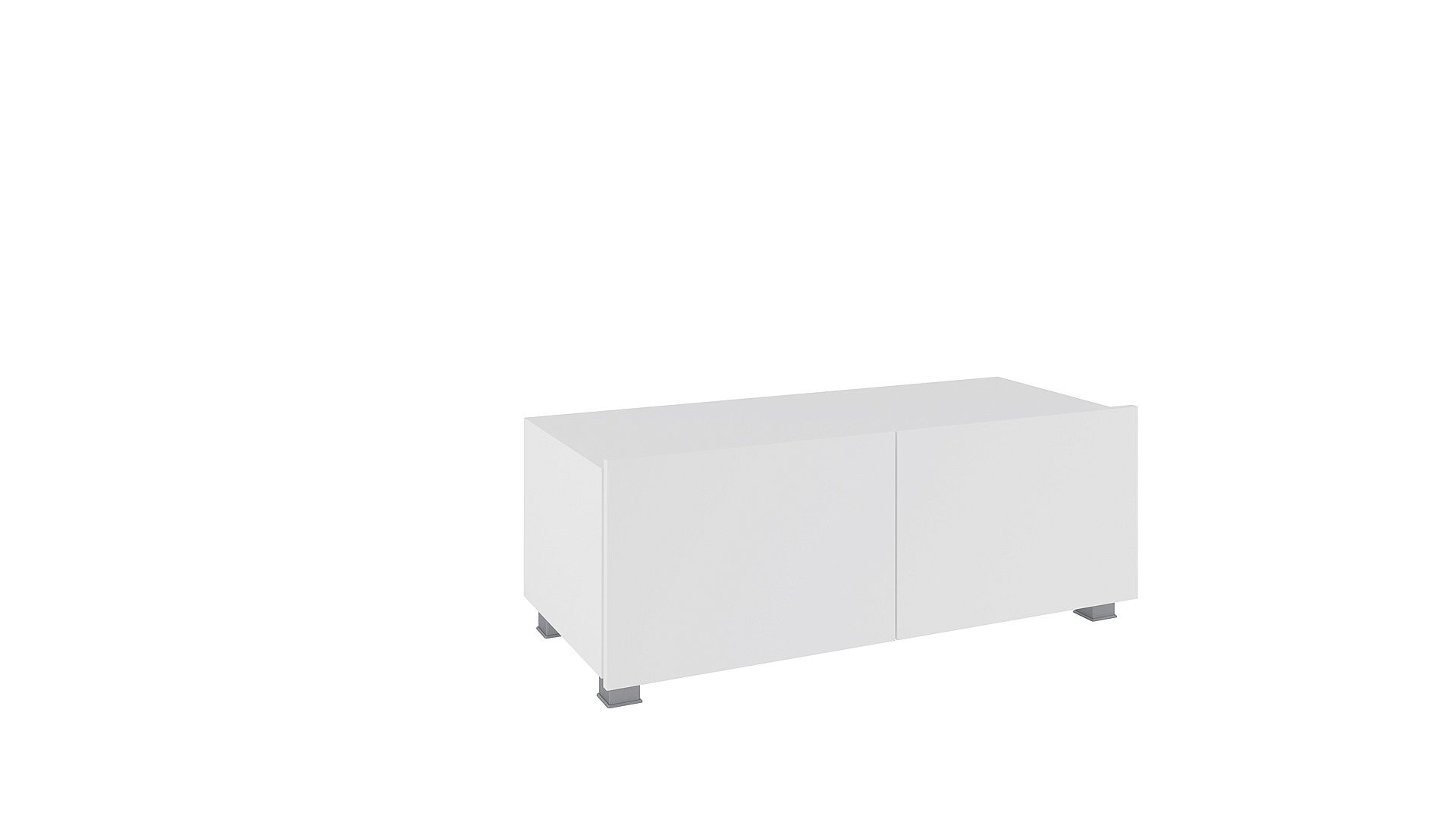TV stolek BRINICA 100, 100x37x43, bílá/bílý lesk - Expedo s.r.o.