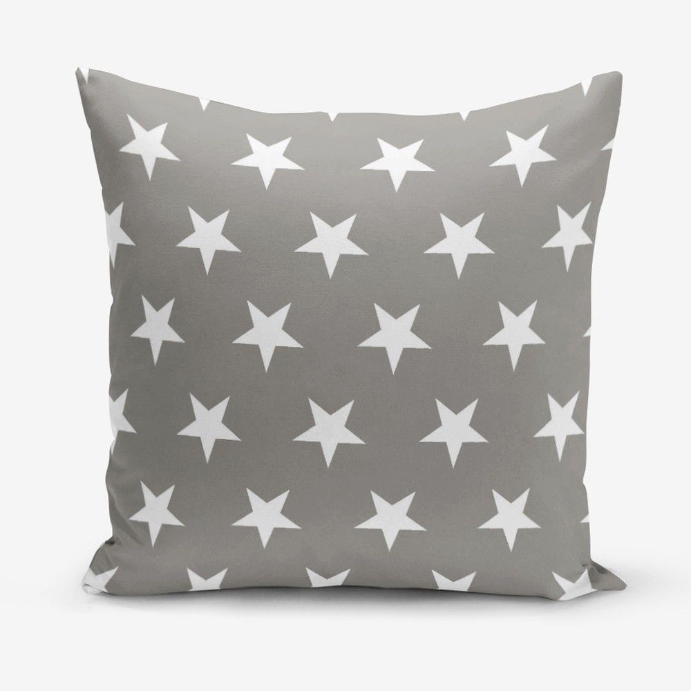 Šedý povlak na polštář s motivem hvězd Minimalist Cushion Covers 45 x 45 cm - Bonami.cz