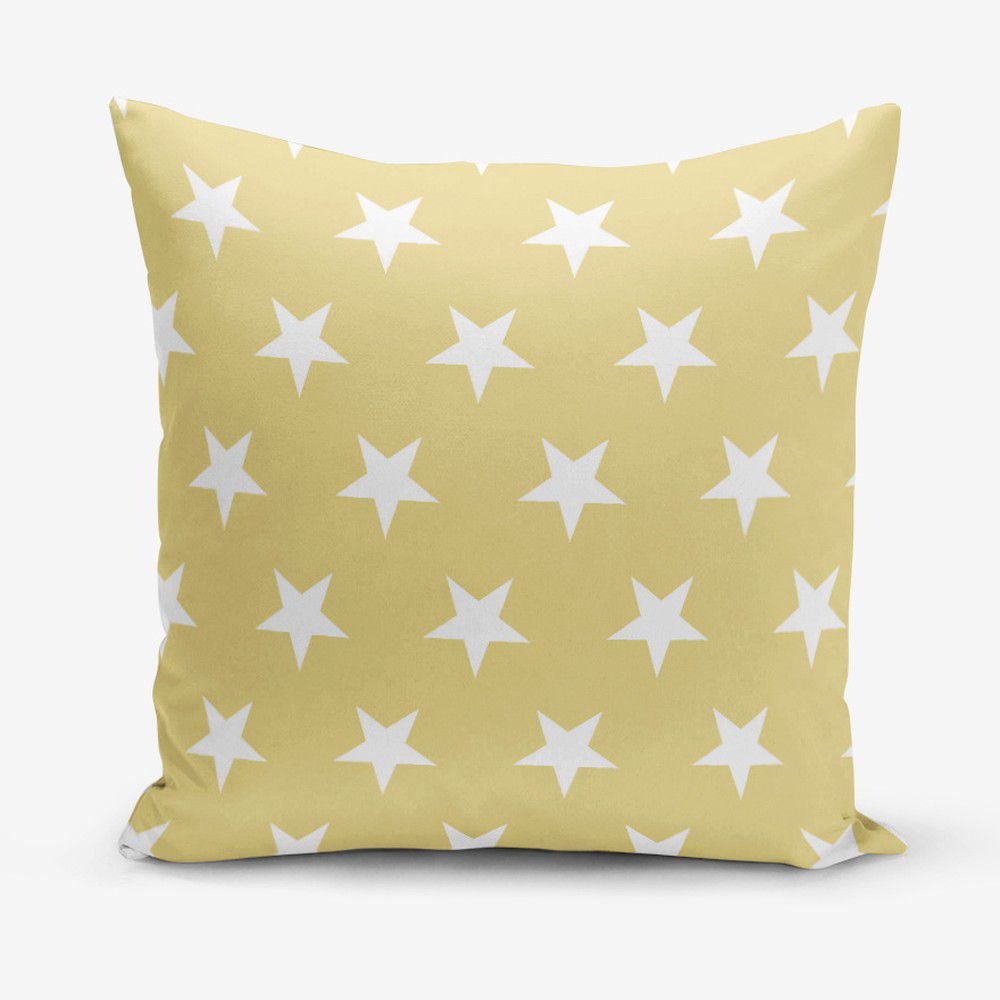 Žlutý povlak na polštář s motivem hvězd Minimalist Cushion Covers, 45 x 45 cm - Bonami.cz