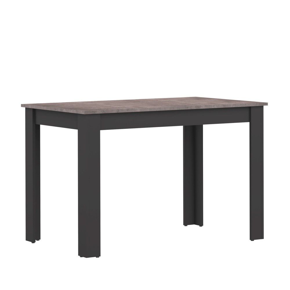 Černý jídelní stůl s deskou v dekoru betonu TemaHome Nice, 110 x 70 cm - Bonami.cz