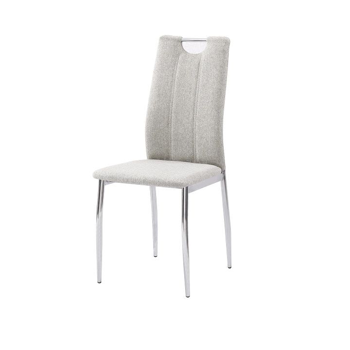 Jídelní židle, látka béžový melír / chrom, OLIVA NEW 0000201245 Tempo Kondela - DEKORHOME.CZ